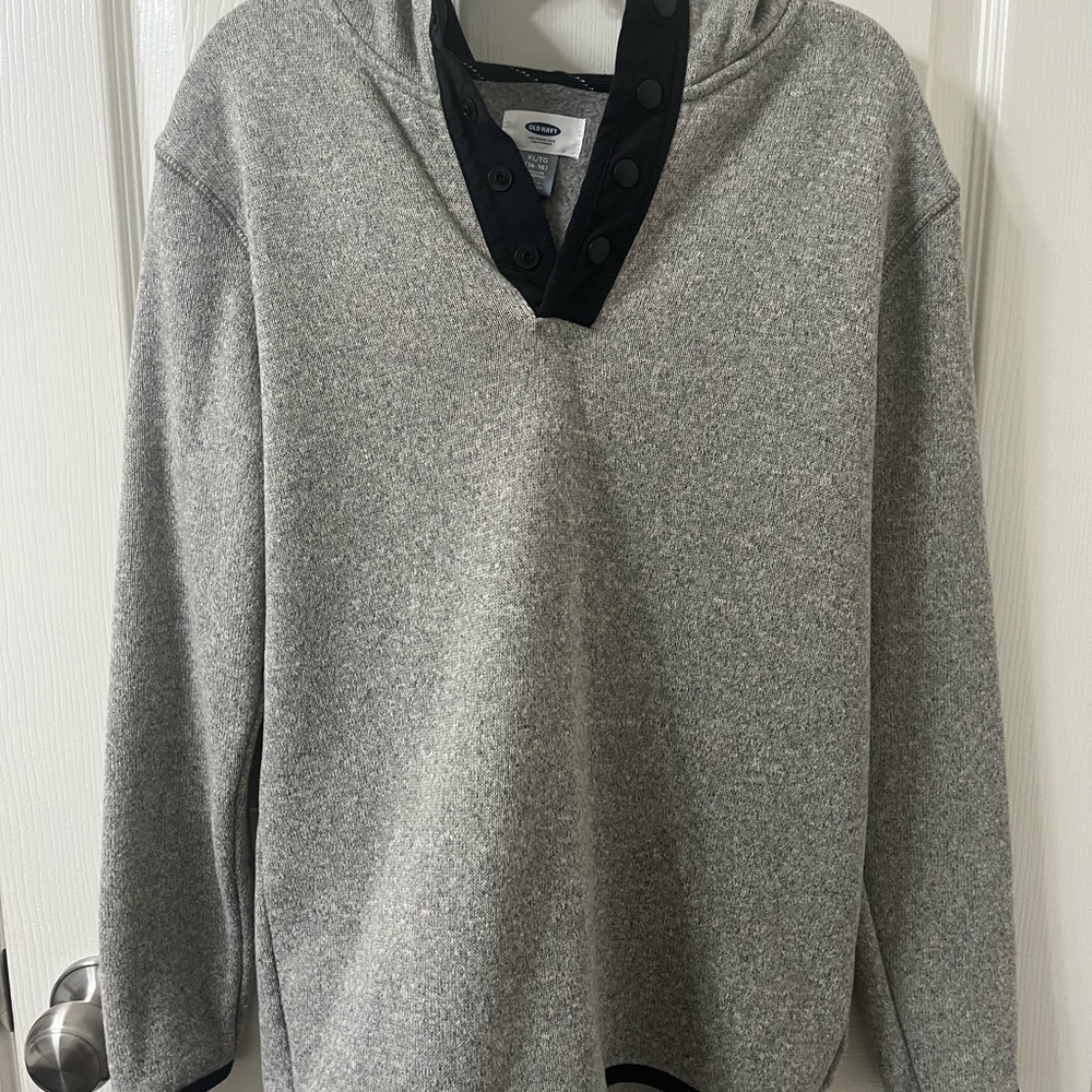 Old Navy boys hooded Henley pullover Sweater XL 14-16 yr. Olds